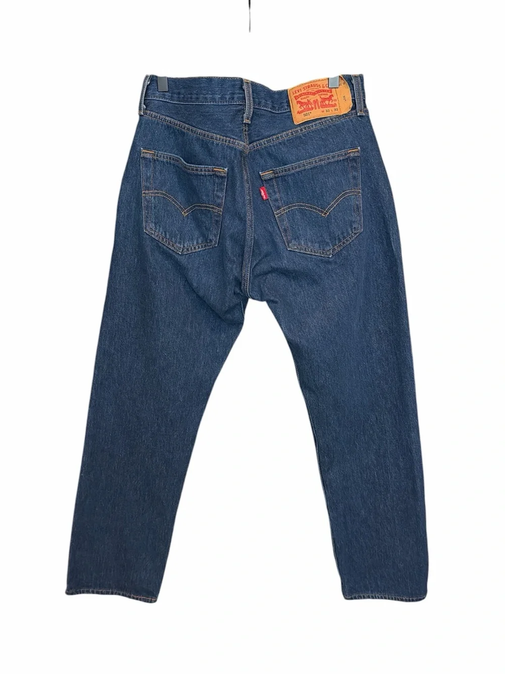 Levi’s 501 button fly straight jeans 32 x 30 dark wash‎ cotton western classic